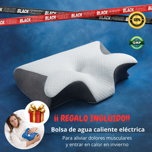 ALMOHADA CERVICAL + BOLSA DE AGUA CALIENTE RECARGABLE🎁 Regalo especial