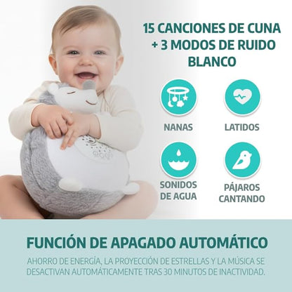 Nubierizo Peluche con sonido relajante y Proyector Quitamiedos
