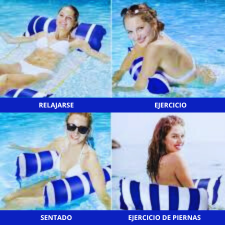 GO FLOTA HAMACA HINCHABLE PARA PISCINA Y PLAYA 2X1