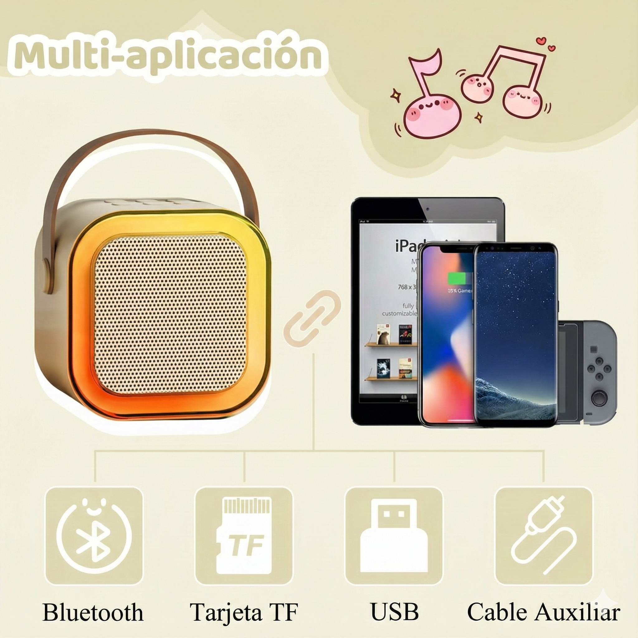 Karaoke Portátil 🎤HappySing™🔊🎶🎼