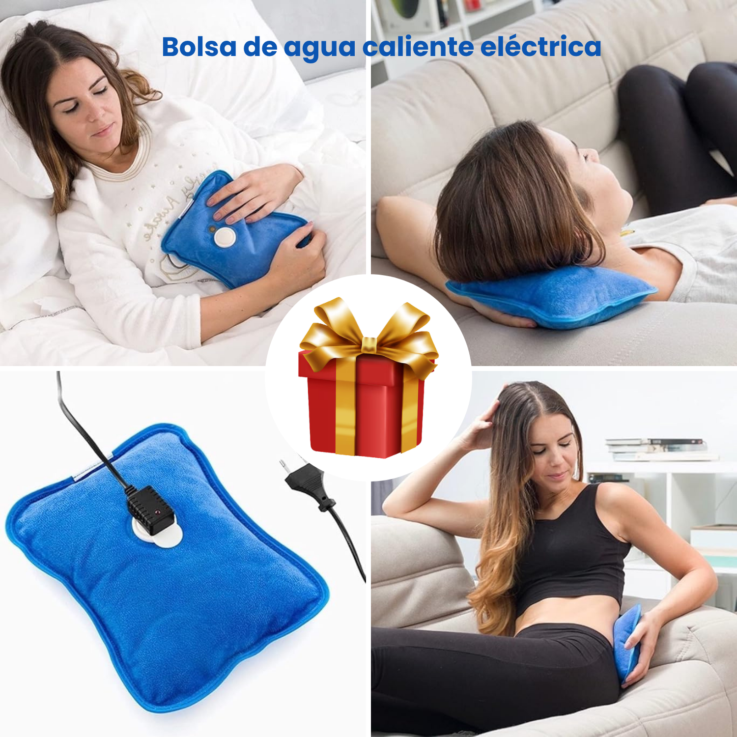 ALMOHADA CERVICAL + BOLSA DE AGUA CALIENTE RECARGABLE🎁 Regalo especial