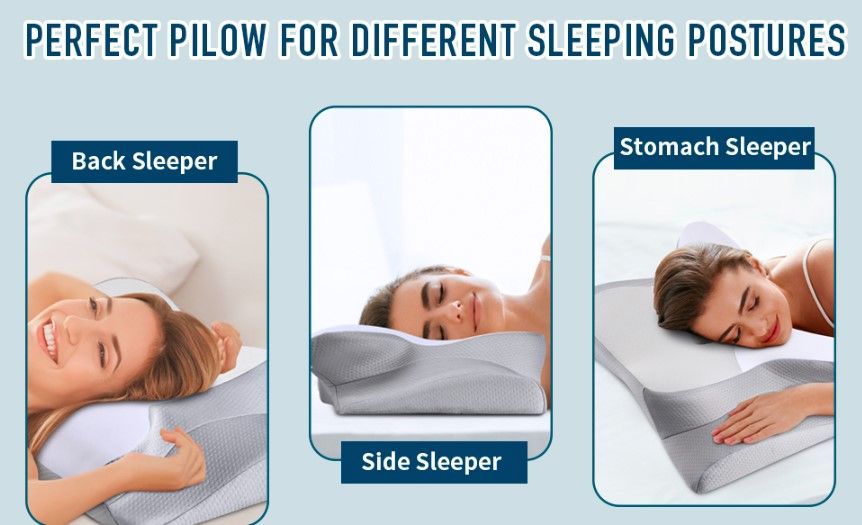 Almohada cervical mariposa gris: imagen ilustrativa del proveedor
