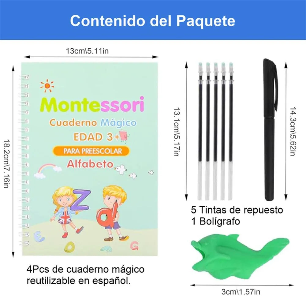 ✨ ¡Cuadernillos Mágicos + Estuche Dinosaurio de Regalo!